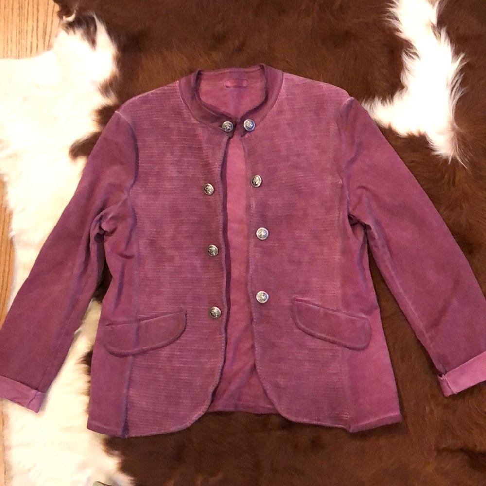 Maroon Distressed Jacket Size L